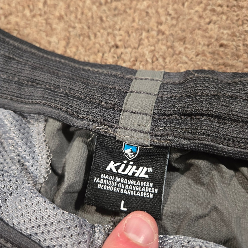 KUHL Kruiser Shorts Mens Large Gray Hiking Outdoor Cargo Drawstring Pockets - Picture 2 of 7
